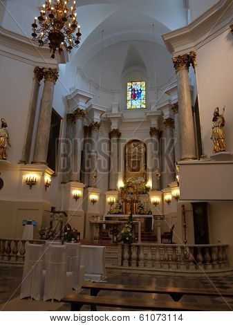 Chelm, Poland - June 15: Inside The Shrine, The Basilica Of St. Mary In Chelm. Poland June 15, 2013
