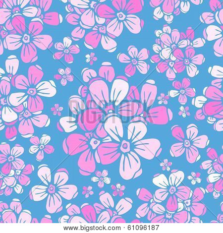Flowers sakura seamless pattern
