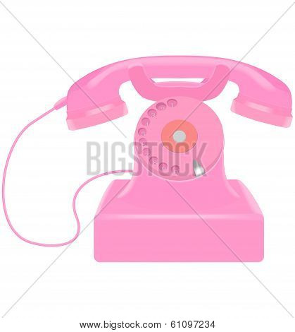Pink Retro Telephone