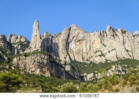 Santa Maria De Montserrat Monastery. Catalonia, Spain.