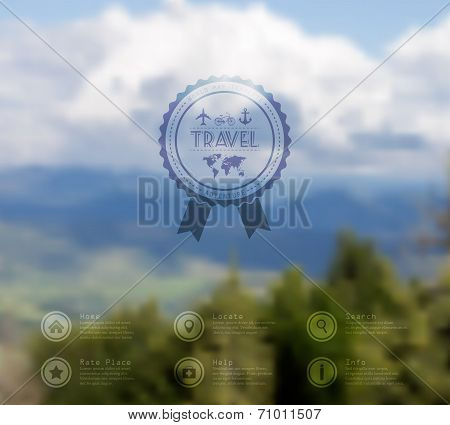Vector Web And Mobile Interface Template. Travel Corporate Website Design. Minimalistic   Backdrop.