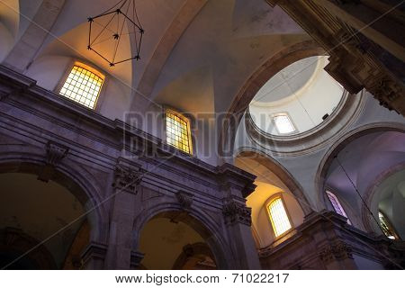 PRCANJ, MONTENEGRO - JUNE 08, 2012: The Catholic Church of the Birth of the Virgin Mary in Prcanj, Montenegro, on June 08, 2012