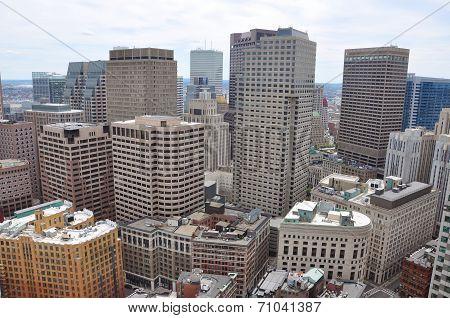 Boston Financial District Skyline, USA