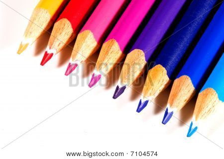 Diagonal de lápices de colores