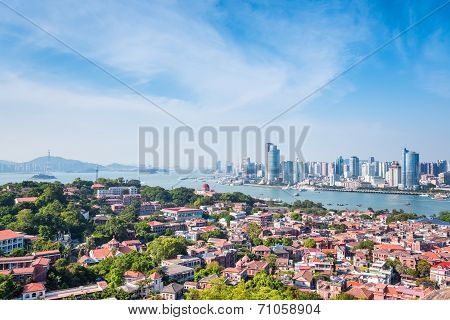 Aerial View Of Xiamen From Gulangyu Island