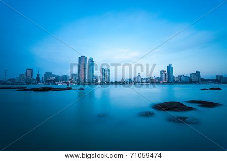 Xiamen Skyline At Dusk