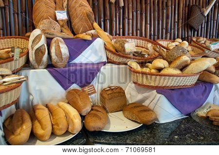 A Delicious Fresh Bread In The Shop