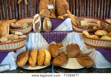 A Delicious Fresh Bread In The Shop