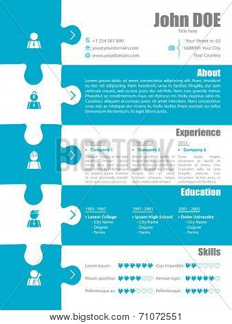 Puzzle Resume Design