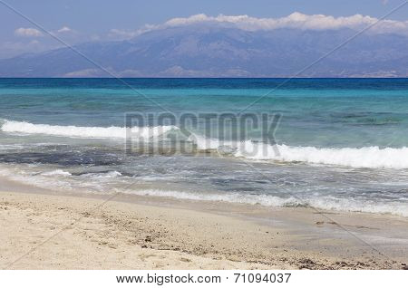 Chrysi Island Beach Near Crete. Greece