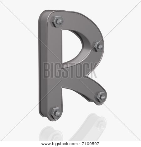 Alphabet - Metal - Letter R