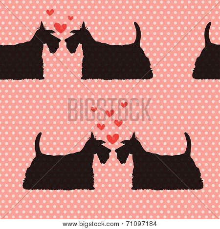 Pattern With Cartoon Dogs.