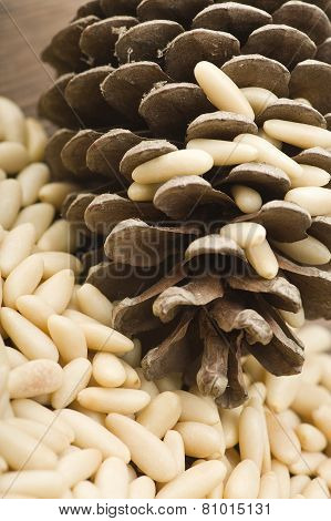 clean pine nuts