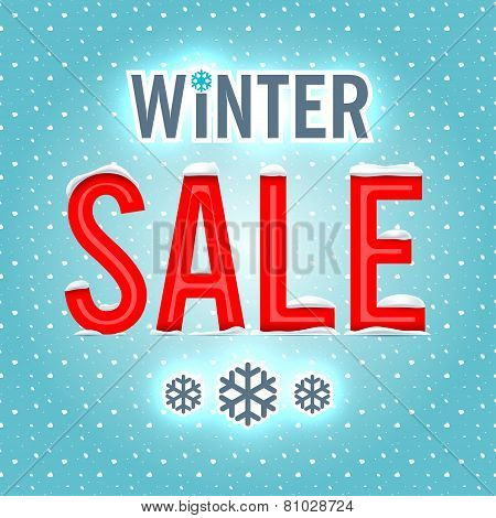 Vector. Winter sale.