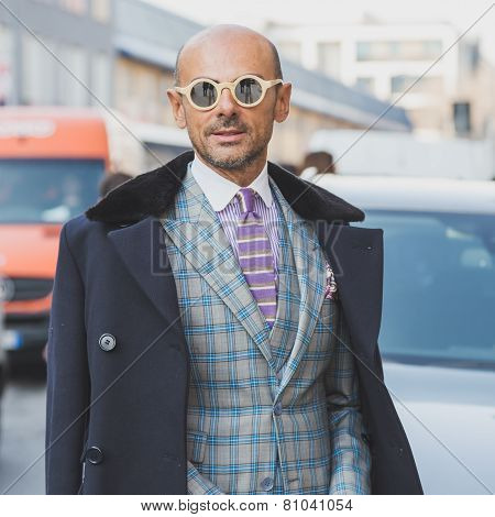 People Outside Dirk Bikkembergs Fashion Show Building For Milan Men's Fashion Week 2015