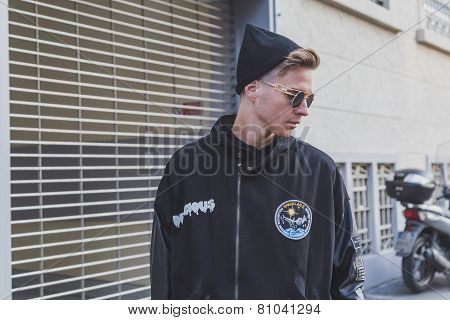People Outside Dirk Bikkembergs Fashion Show Building For Milan Men's Fashion Week 2015