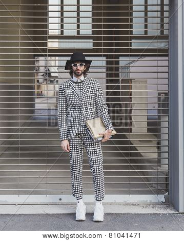 People Outside Dirk Bikkembergs Fashion Show Building For Milan Men's Fashion Week 2015