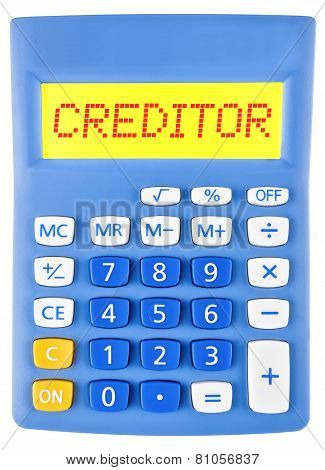 Calculator With Creditor