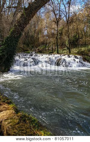 Waterfalls At Monasterio De Piedra, Zaragoza, Aragon, Spain
