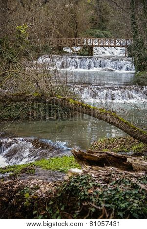 Waterfalls At Monasterio De Piedra, Zaragoza, Aragon, Spain