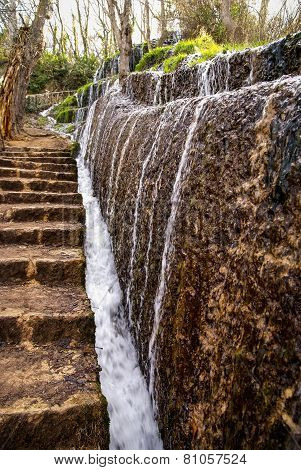 Waterfalls At Monasterio De Piedra, Zaragoza, Aragon, Spain