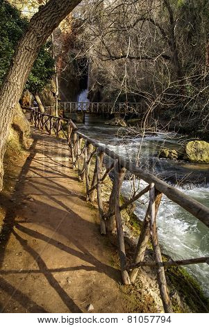 Waterfalls At Monasterio De Piedra, Zaragoza, Aragon, Spain