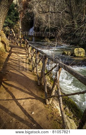 Waterfalls At Monasterio De Piedra, Zaragoza, Aragon, Spain