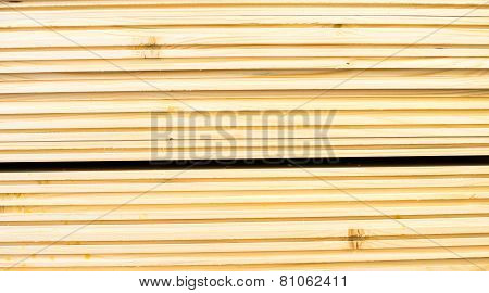 Stack Of New Wooden Planks