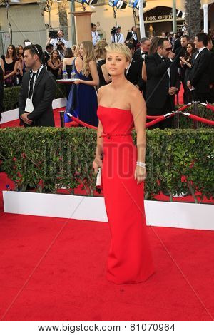 LOS ANGELES - JAN 25:  Kaley Cucoo-Sweeting at the 2015 Screen Actor Guild Awards at the Shrine Auditorium on January 25, 2015 in Los Angeles, CA