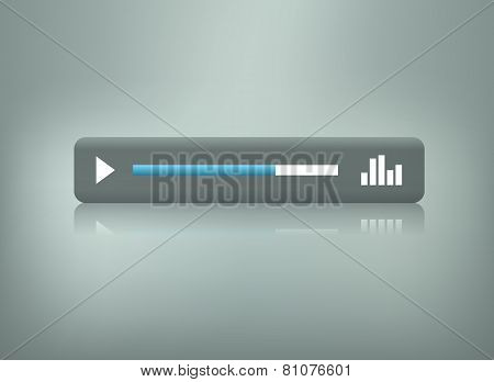 Player Bar With Reflection Effect
