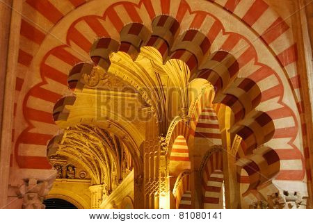 Mezquita prayer hall, Cordoba.