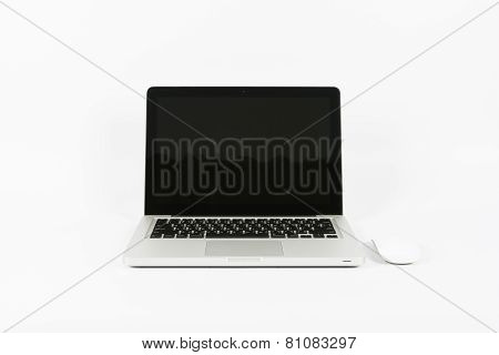 Laptop And Mouse Isolate