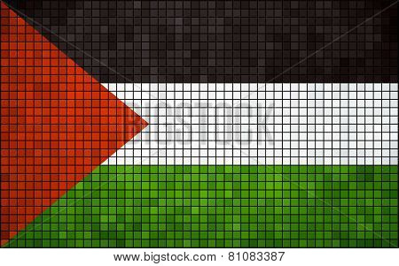 Abstract Mosaic Flag of Palestine