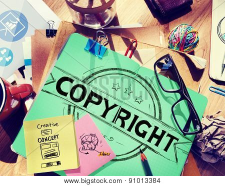 Copyright Trademark Brand Branding Marketing Concept