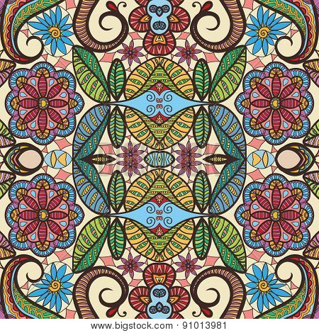 Vector geometric pattern with seamless texture. Tribal ethnic ornament