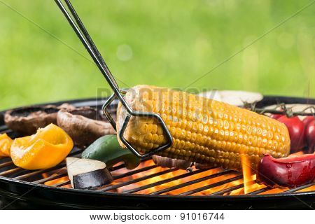Delicious vegetable on grill