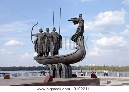 Monument To Legendary Founders Of Kiev