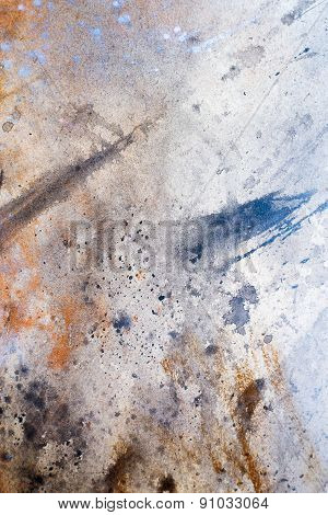Abstract Color Backgrounds, Painting Colage With Spots, Rust Structure.