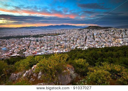 Athens from Lycabettus Hill.