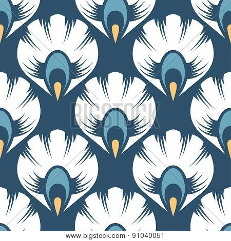Flower leafs seamless pattern