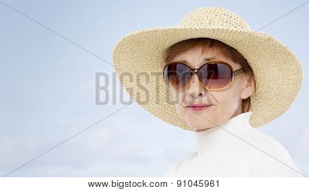 Senior woman on summer holiday