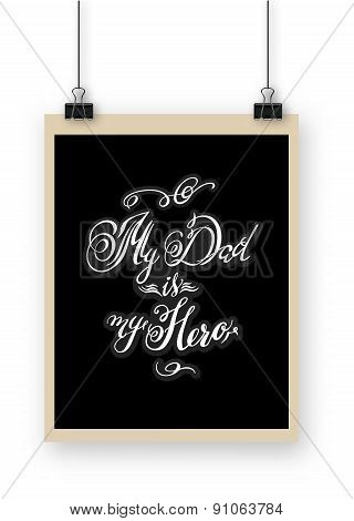 Calligraphic Hand Drawn Watercolor Lettering Vector Poster.