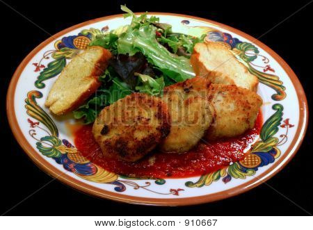 Mozzerella fritto con salsa Marinara