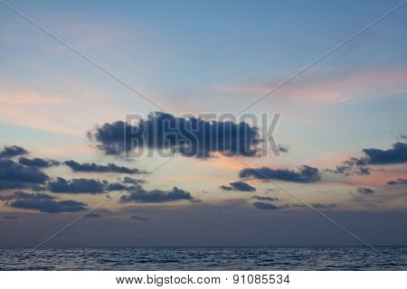 Beautiful Sea Landscape After Sunset