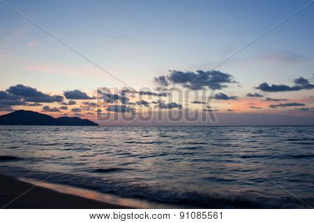 Beautiful Sea Landscape After Sunset