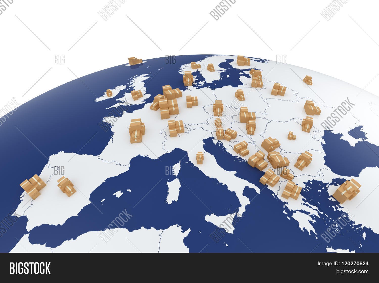 Cardboard Boxes On Image & Photo (Free Trial) Bigstock