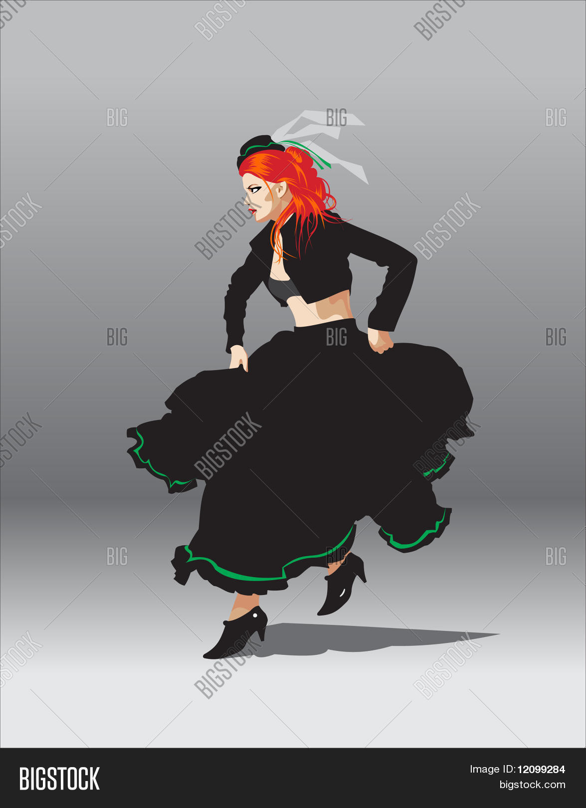 Girl Long Red Hair Vector & Photo (Free Trial) | Bigstock