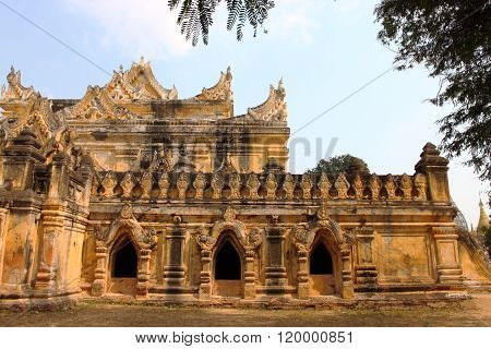Maha Aung Mye Bon Zan Monastery in Inwa city,Mandalay ,Myanmar