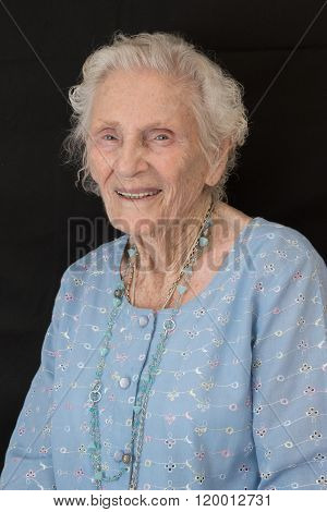 Smiling elderly lady
