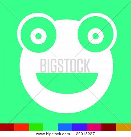 an images of Frog emotion Icon Illustration sign design